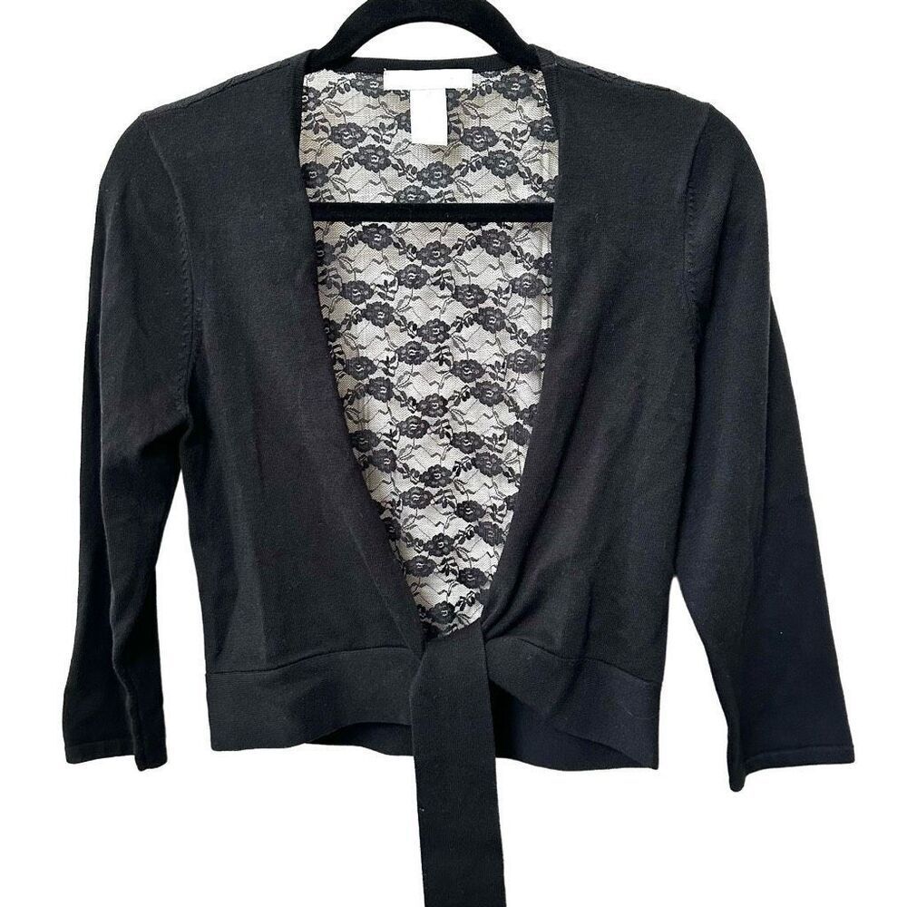 design history black lace cardigan